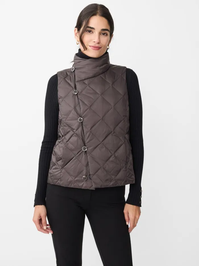 Jackets and Outerwear Women JMcLaughlin Vivian Reversible Puffer Vest Blackdeep Brown Jackets and Outerwear Women JMcLaughlin Vivian Reversible Puffer Vest Blackdeep Brown