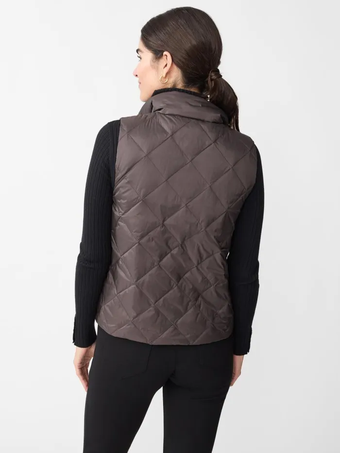 Jackets and Outerwear Women JMcLaughlin Vivian Reversible Puffer Vest Blackdeep Brown Jackets and Outerwear Women JMcLaughlin Vivian Reversible Puffer Vest Blackdeep Brown