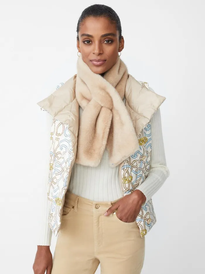 Jackets and Outerwear Women JMcLaughlin Vivian Reversible Puffer Vest In Neo Beltmore Con Off Whitebluesand Jackets and Outerwear Women JMcLaughlin Vivian Reversible Puffer Vest In Neo Beltmore Con Off Whitebluesand