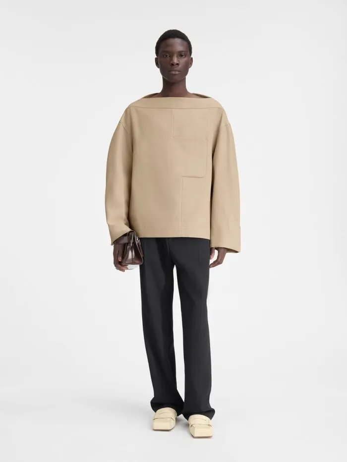 JACQUEMUS The Ameno Top Beige Men Shirts