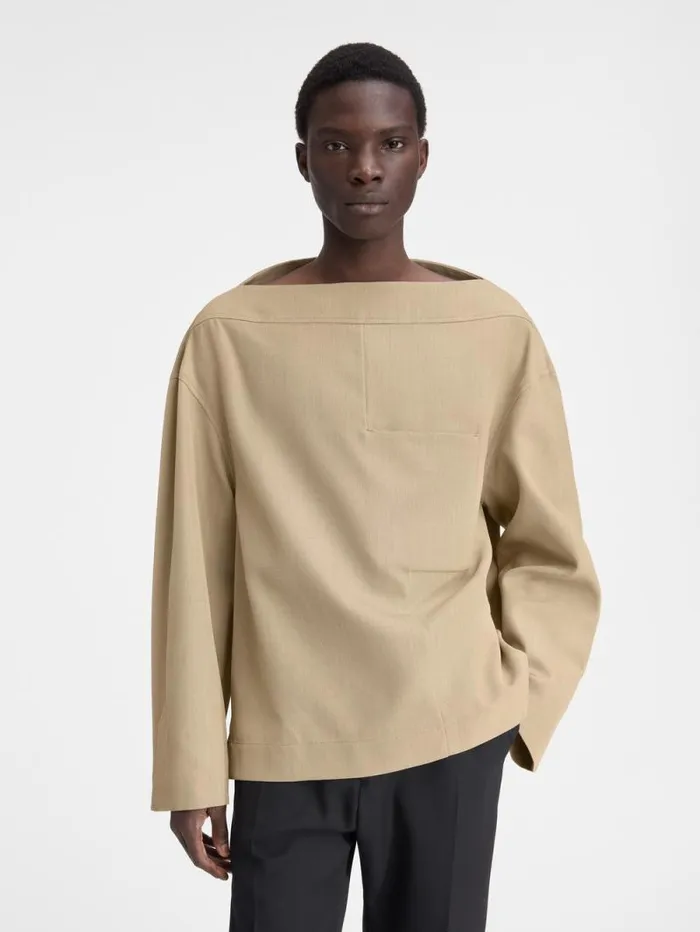 JACQUEMUS The Ameno Top Beige Men Shirts