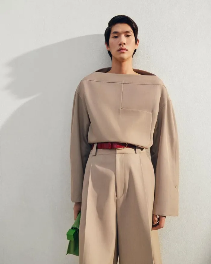 JACQUEMUS The Ameno Top Beige Men Shirts