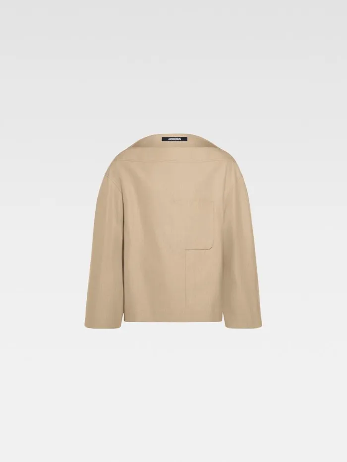 JACQUEMUS The Ameno Top Beige Men Shirts