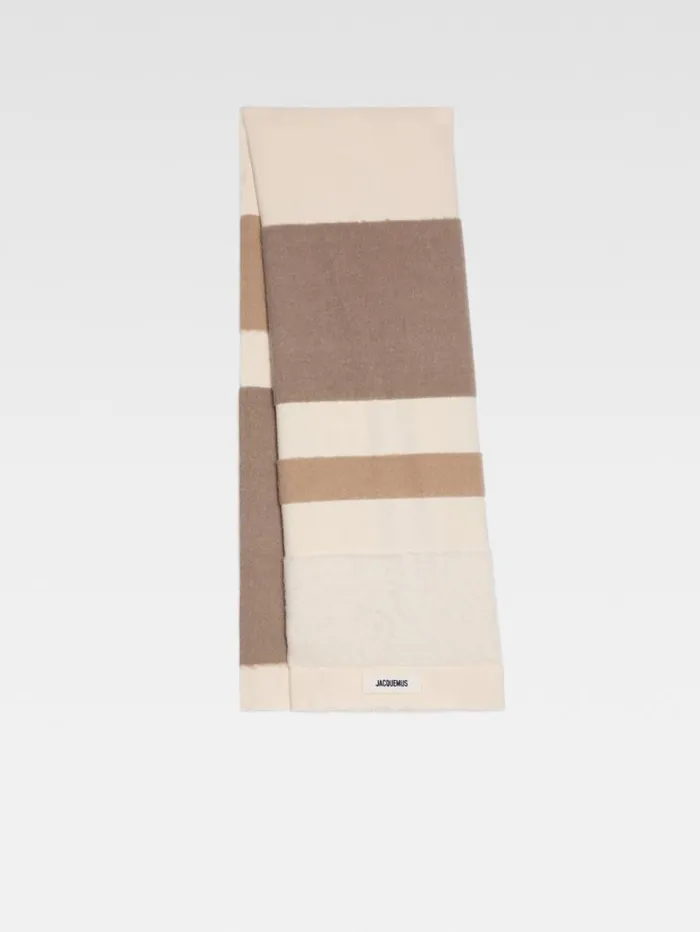 JACQUEMUS The Arazzo Scarf Multibeige WomenMen Scarves Beanies and Gloves