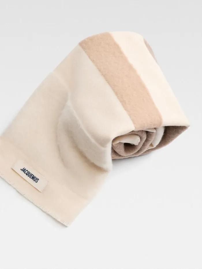 JACQUEMUS The Arazzo Scarf Multibeige WomenMen Scarves Beanies and Gloves