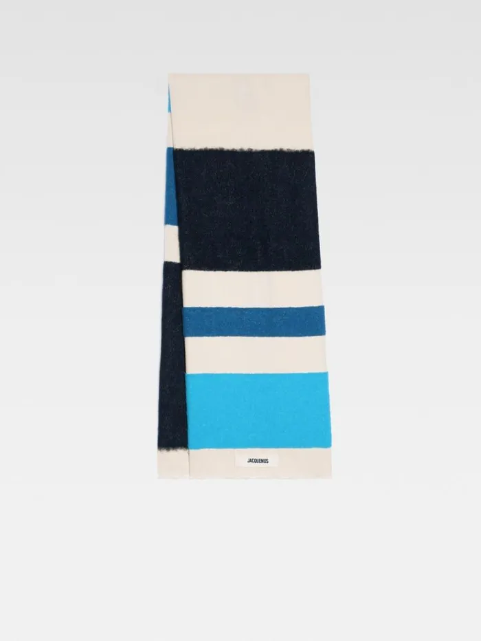 JACQUEMUS The Arazzo Scarf Multiblue WomenMen Scarves Beanies and Gloves