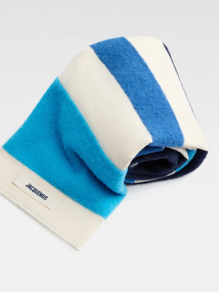 JACQUEMUS The Arazzo Scarf Multiblue WomenMen Scarves Beanies and Gloves