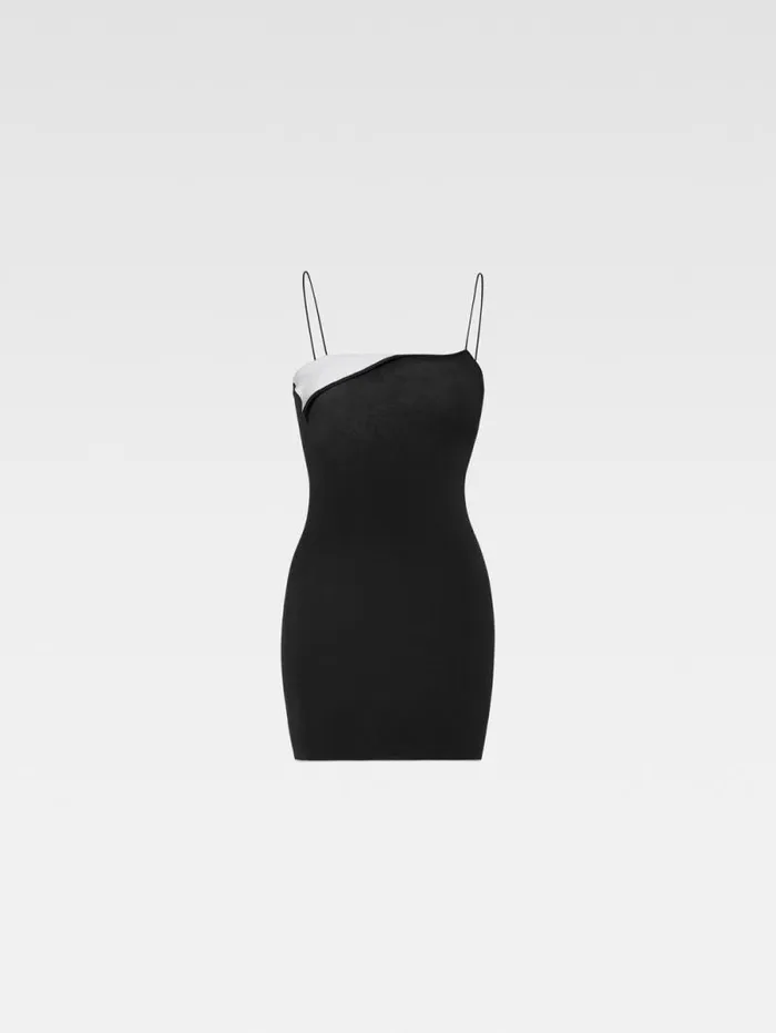JACQUEMUS The Aro Mini Dress Black Women Dresses and Skirts JACQUEMUS The Aro Mini Dress Black Women Dresses and Skirts
