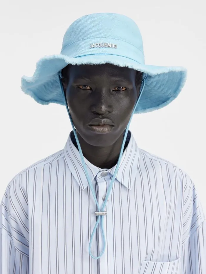 JACQUEMUS The Artichaut Bucket Hat Blue Women Hats JACQUEMUS The Artichaut Bucket Hat Blue Women Hats