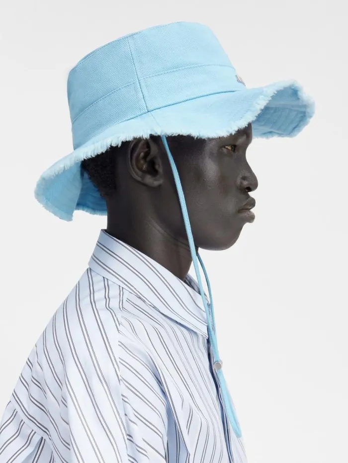 JACQUEMUS The Artichaut Bucket Hat Blue Women Hats JACQUEMUS The Artichaut Bucket Hat Blue Women Hats