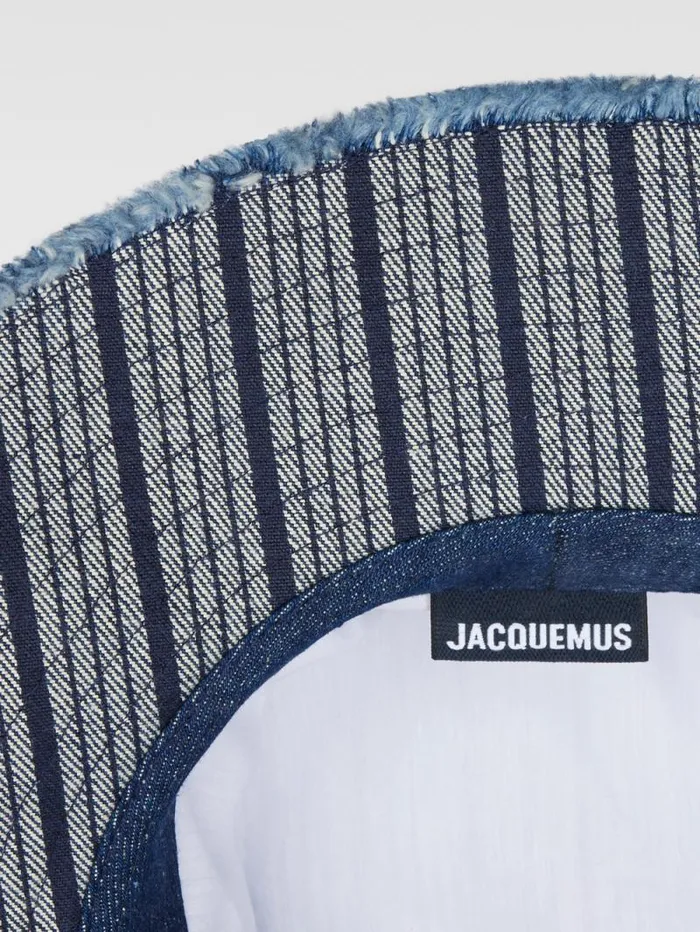 JACQUEMUS The Artichaut Bucket Hat Navy Navy Stripes WomenMen Hats
