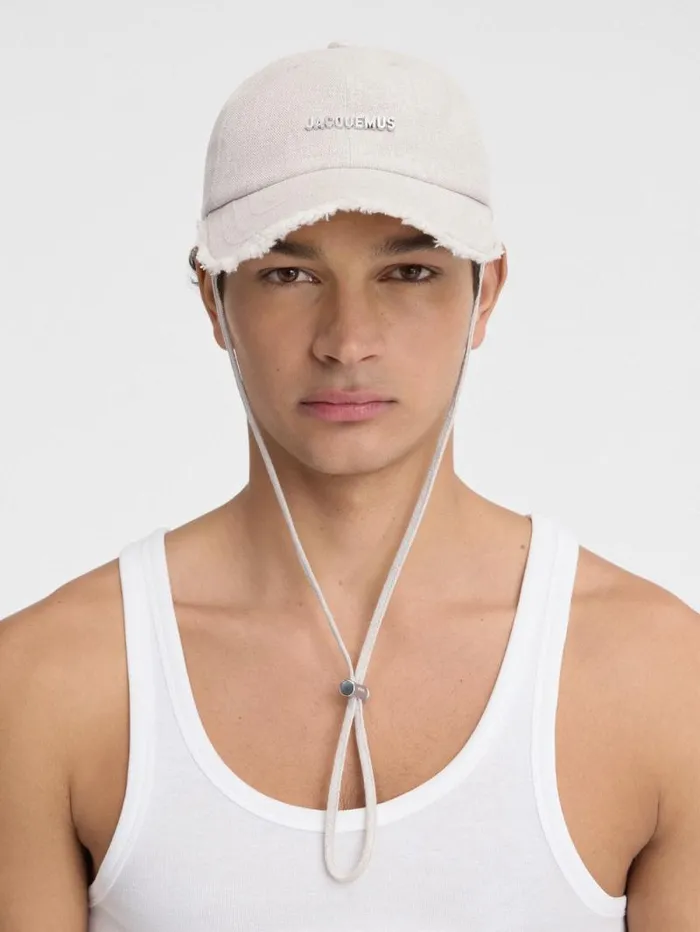 JACQUEMUS The Artichaut Cap Light Greige WomenMen Hats