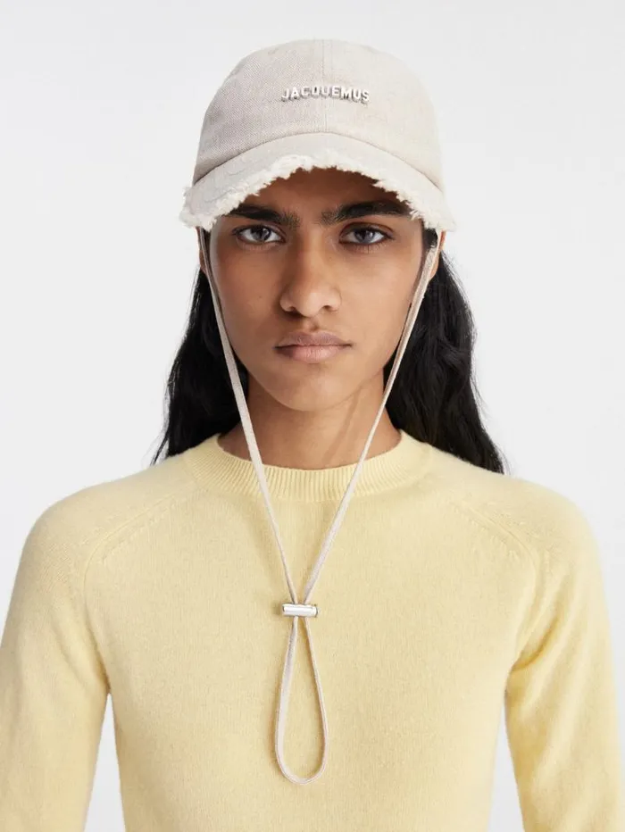 JACQUEMUS The Artichaut Cap Light Greige WomenMen Hats