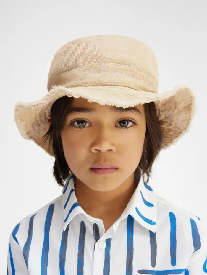 JACQUEMUS The Artichaut Kids039 Bucket Hat Dark Beige WomenMen Accessories and Shoes