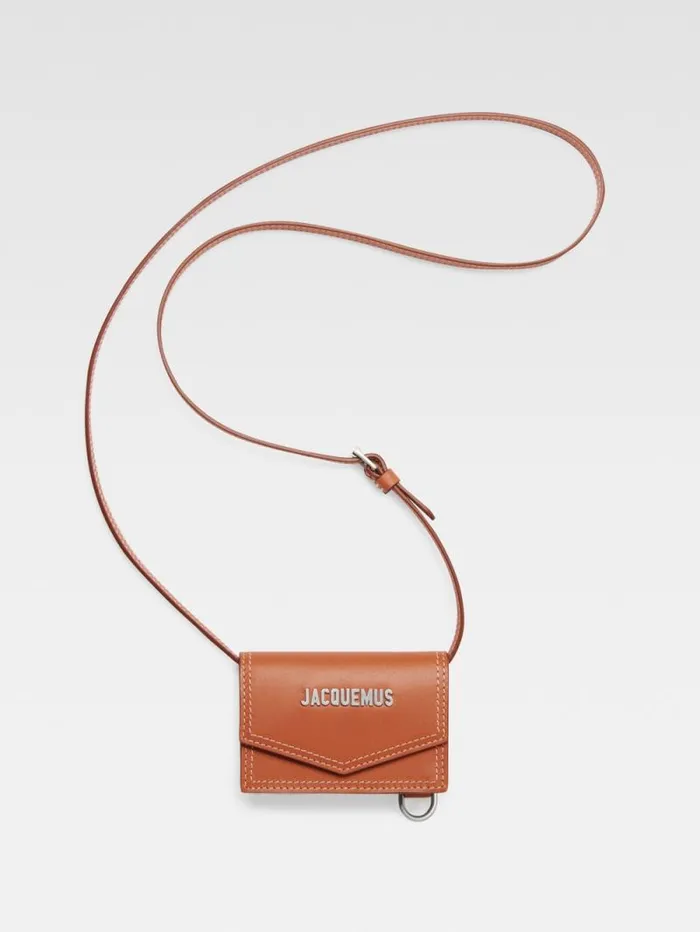 JACQUEMUS The Azur Cardholder Light Brown WomenMen Small Leather Goods