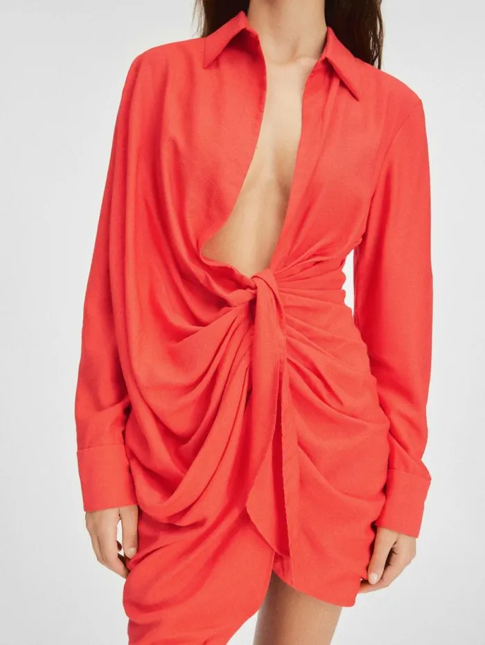 JACQUEMUS The Bahia Dress Orange Women Dresses and Skirts JACQUEMUS The Bahia Dress Orange Women Dresses and Skirts