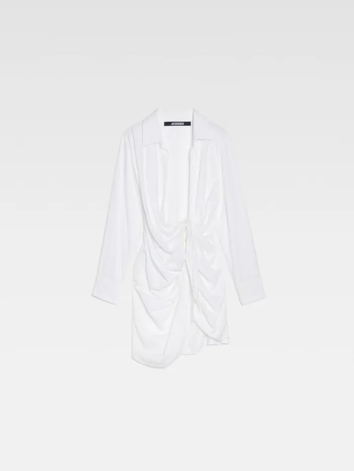 JACQUEMUS The Bahia Dress White Women Dresses and Skirts JACQUEMUS The Bahia Dress White Women Dresses and Skirts