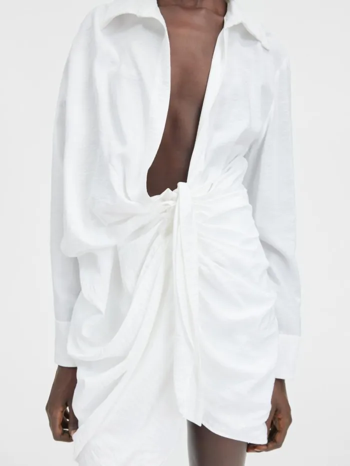 JACQUEMUS The Bahia Dress White Women Dresses and Skirts JACQUEMUS The Bahia Dress White Women Dresses and Skirts
