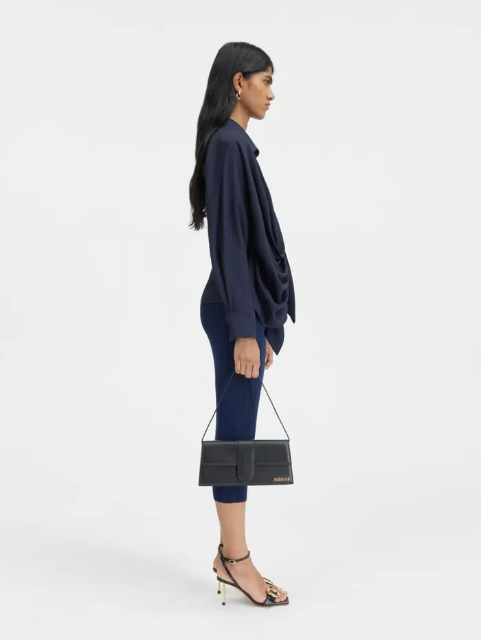 JACQUEMUS The Bahia Shirt Dark Navy Women Tops and Shirts JACQUEMUS The Bahia Shirt Dark Navy Women Tops and Shirts