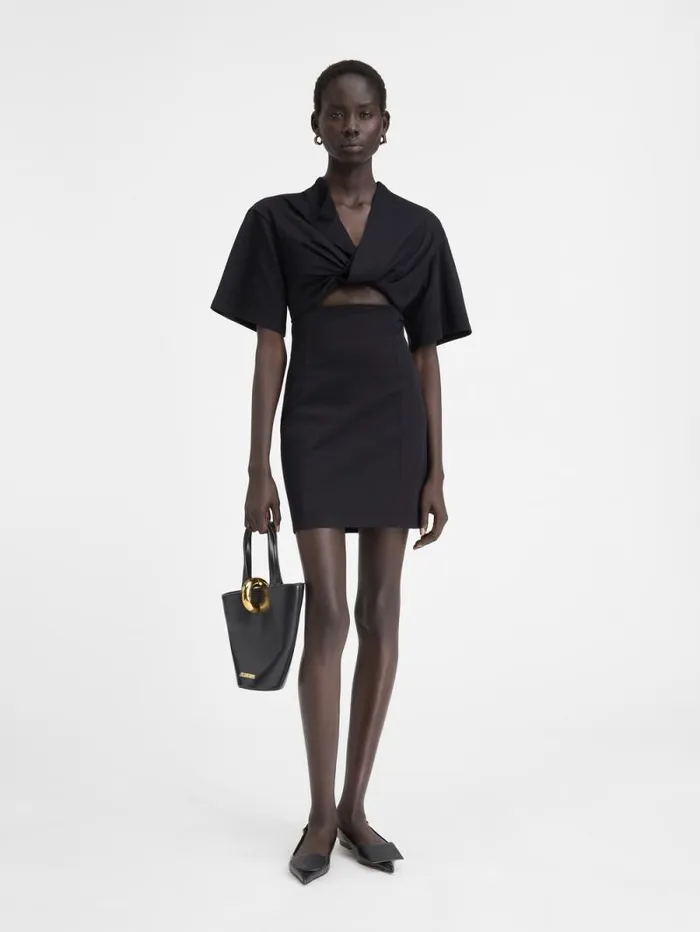JACQUEMUS The Bahia Tshirt Dress Black Women Dresses and Skirts
