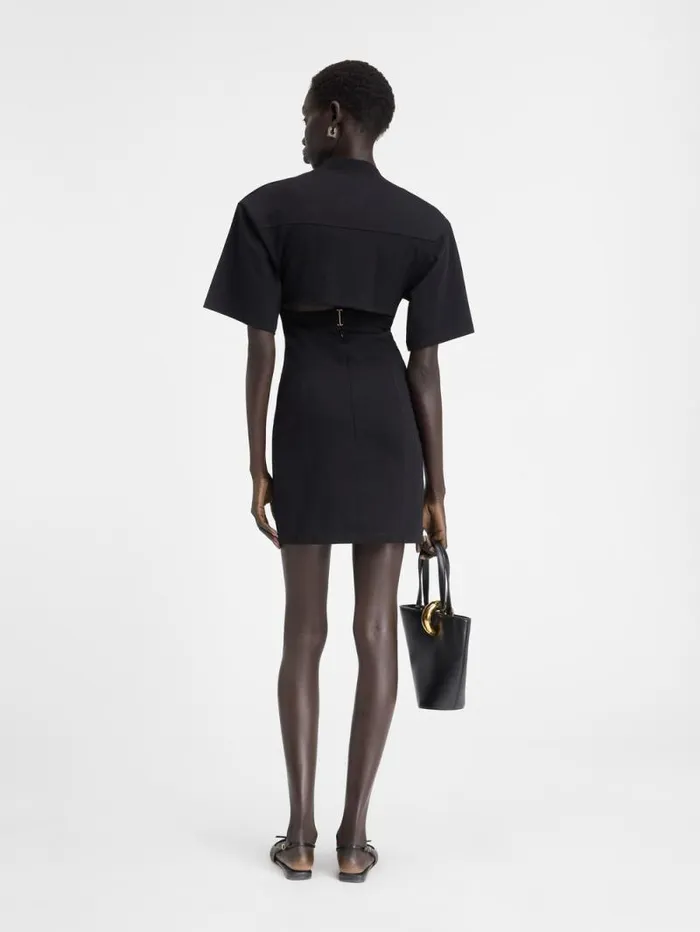 JACQUEMUS The Bahia Tshirt Dress Black Women Dresses and Skirts JACQUEMUS The Bahia Tshirt Dress Black Women Dresses and Skirts