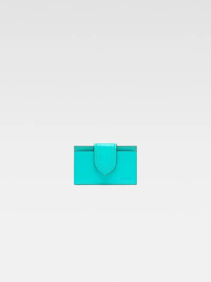 JACQUEMUS The Bambino Cardholder Turquoise WomenMen Small Leather Goods