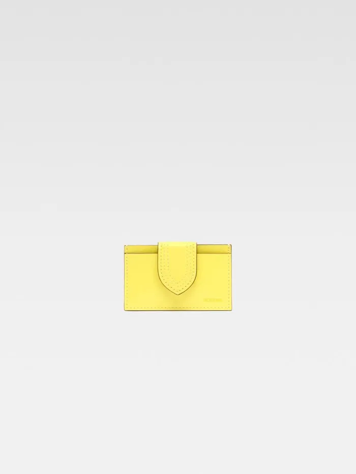 JACQUEMUS The Bambino Cardholder Yellow WomenMen Small Leather Goods