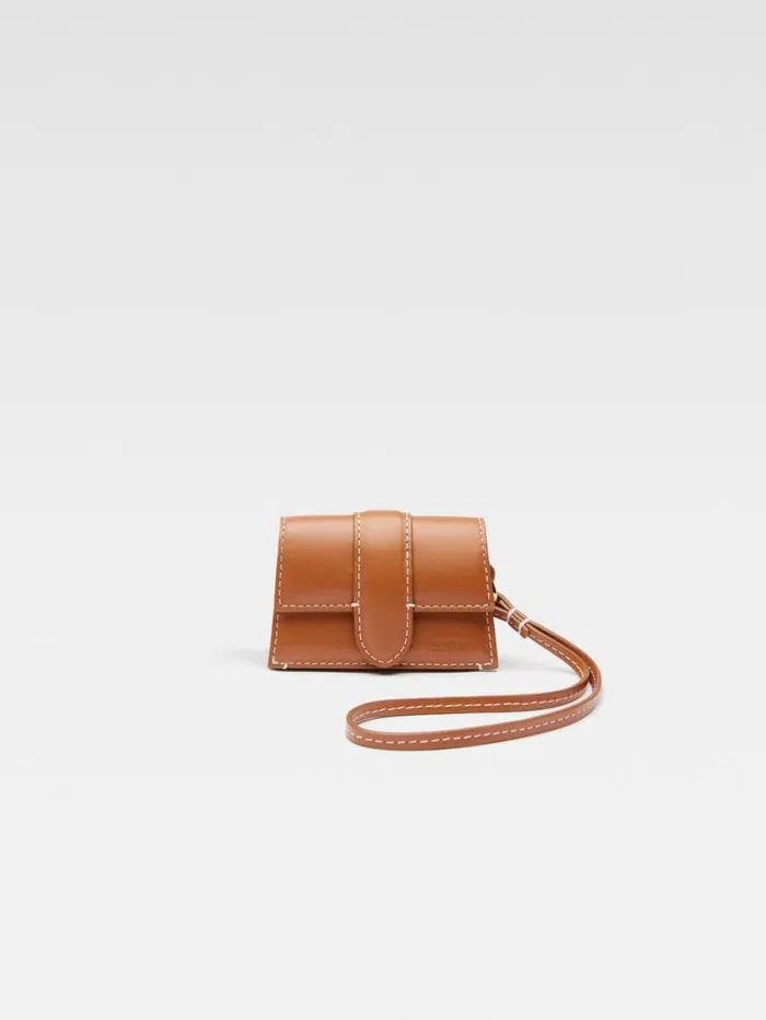 JACQUEMUS The Bambino Flap Case Light Brown WomenMen Small Leather Goods