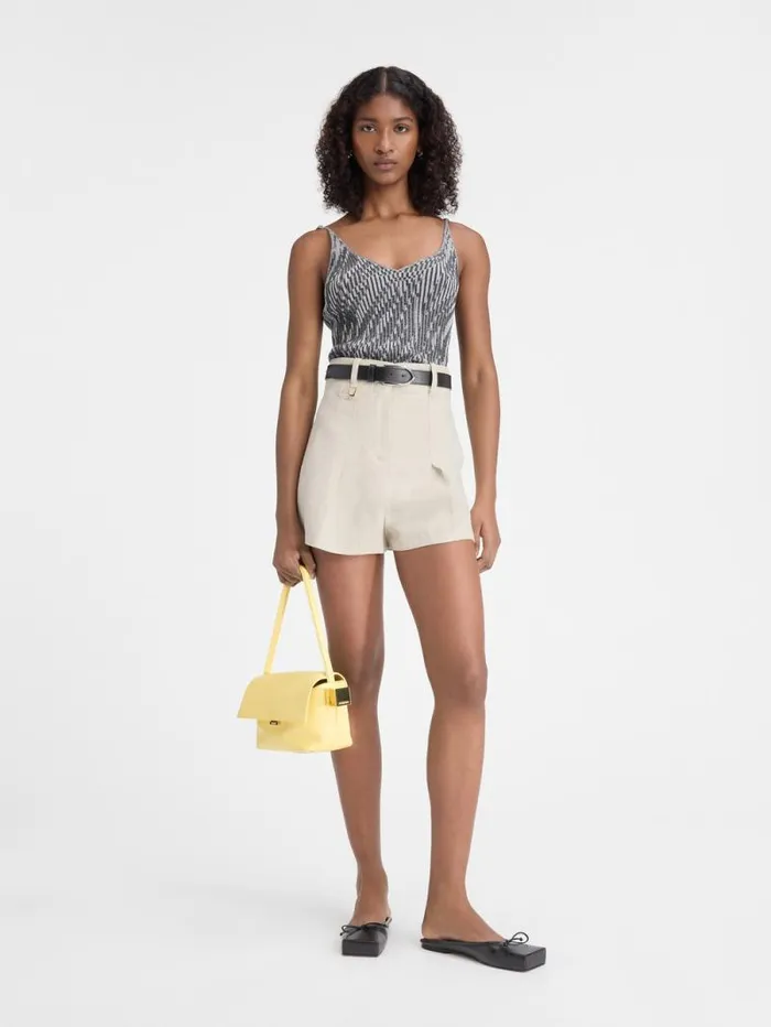 JACQUEMUS The Bari Shorts Light Beige Women Trousers and Shorts