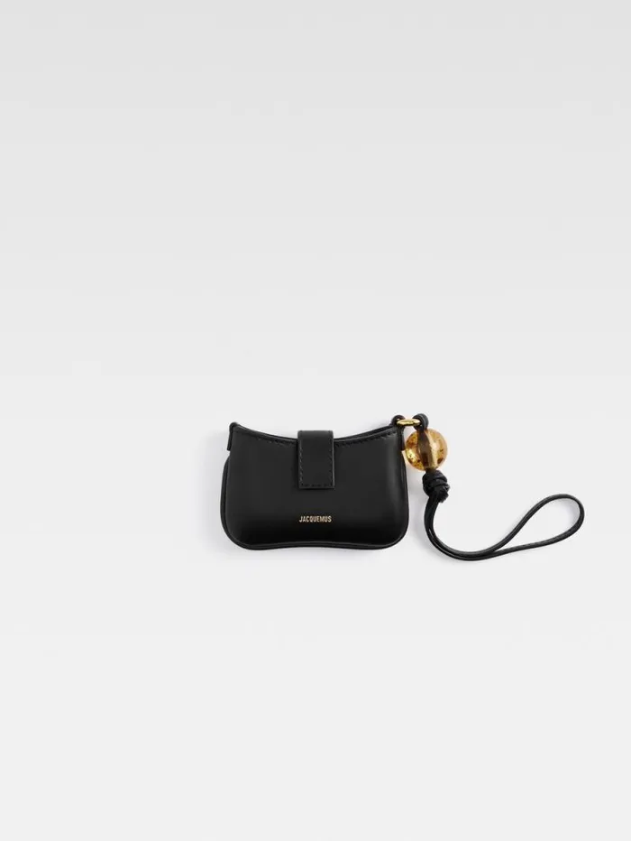 JACQUEMUS The Bisou Cardholder Black WomenMen Small Leather Goods