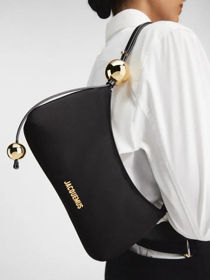 JACQUEMUS The Bisou Perle Black Women Shoulder Bags JACQUEMUS The Bisou Perle Black Women Shoulder Bags