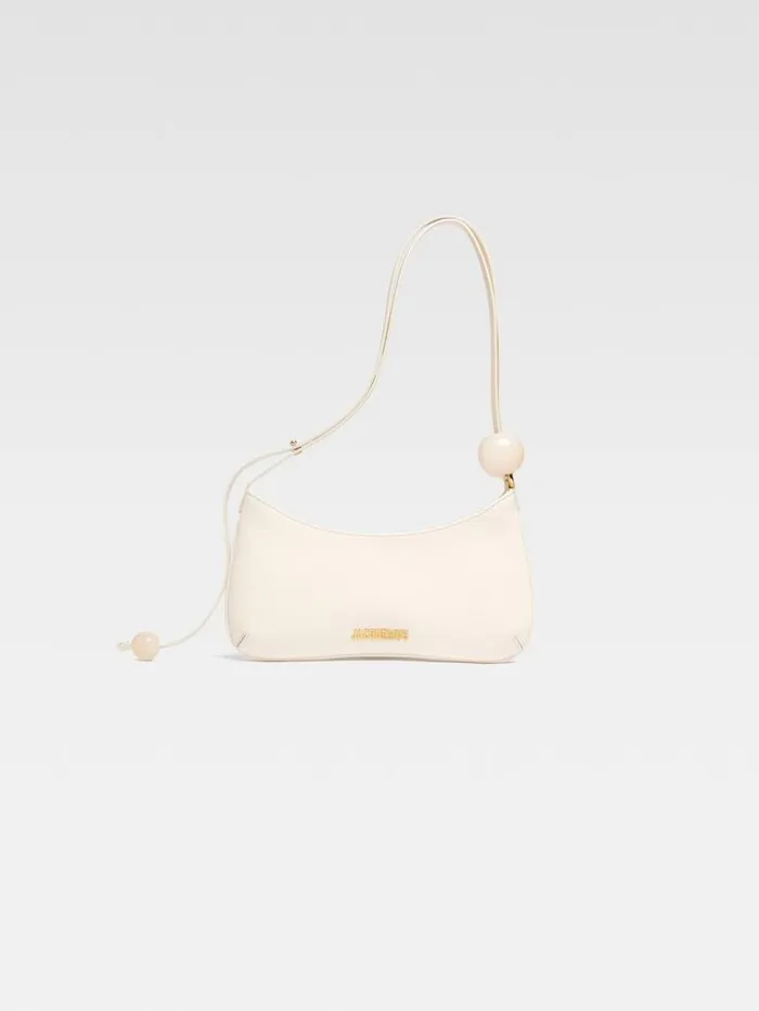 JACQUEMUS The Bisou Perle Ivory Women Shoulder Bags