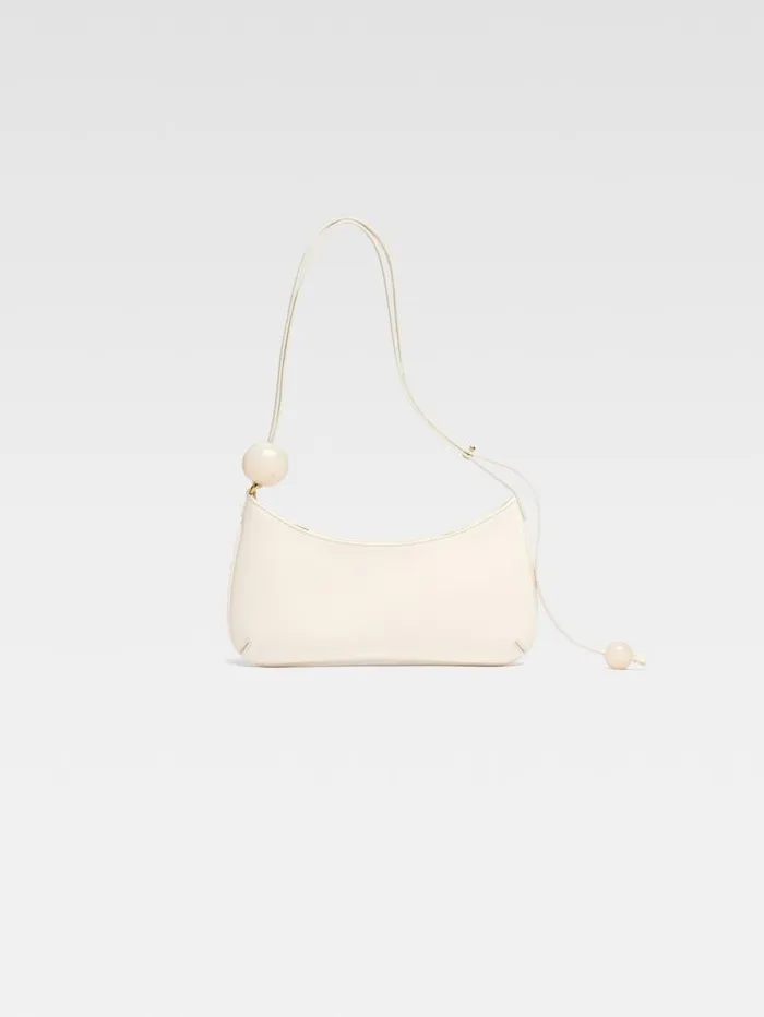 JACQUEMUS The Bisou Perle Ivory Women Shoulder Bags JACQUEMUS The Bisou Perle Ivory Women Shoulder Bags