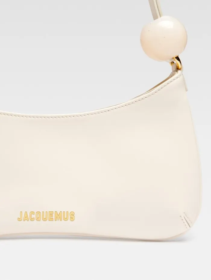 JACQUEMUS The Bisou Perle Ivory Women Shoulder Bags JACQUEMUS The Bisou Perle Ivory Women Shoulder Bags