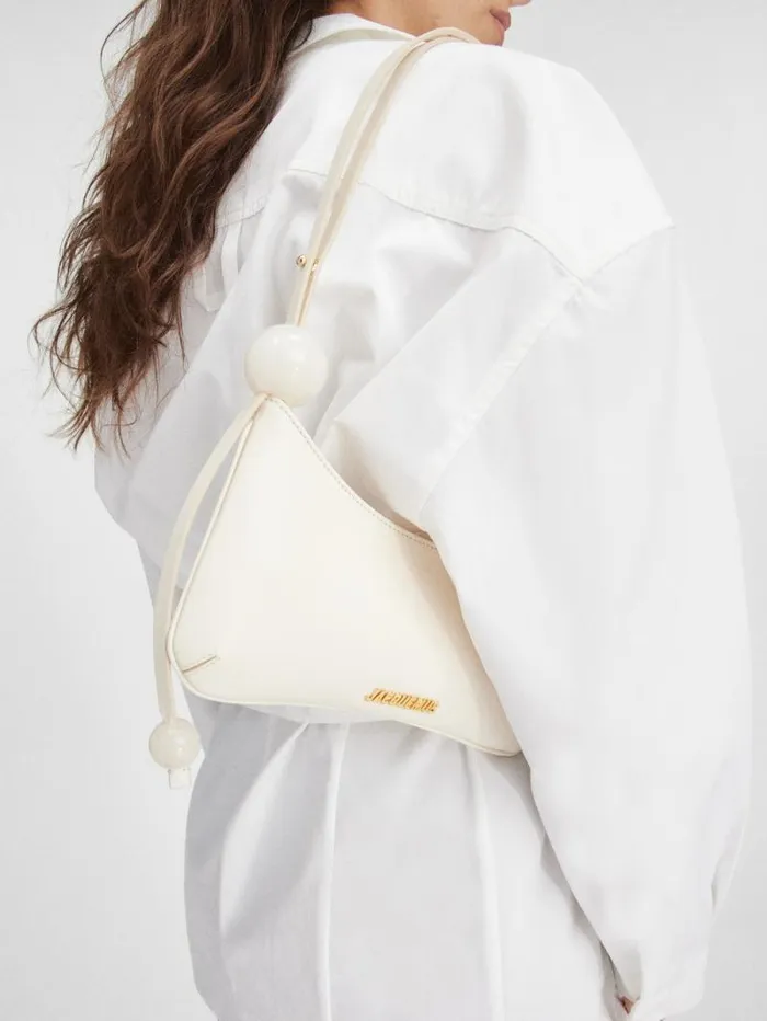 JACQUEMUS The Bisou Perle Ivory Women Shoulder Bags JACQUEMUS The Bisou Perle Ivory Women Shoulder Bags