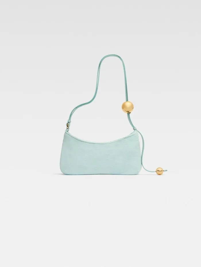 JACQUEMUS The Bisou Perle Light Blue Women Shoulder Bags JACQUEMUS The Bisou Perle Light Blue Women Shoulder Bags