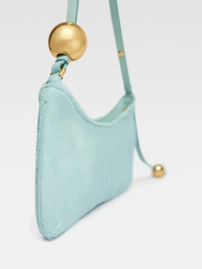 JACQUEMUS The Bisou Perle Light Blue Women Shoulder Bags JACQUEMUS The Bisou Perle Light Blue Women Shoulder Bags