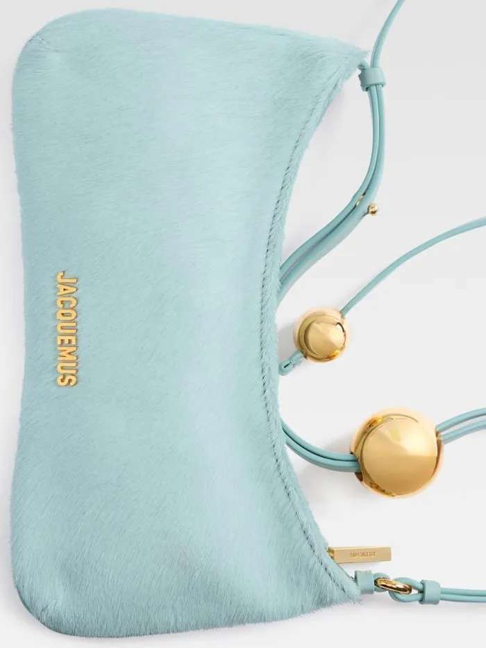 JACQUEMUS The Bisou Perle Light Blue Women Shoulder Bags JACQUEMUS The Bisou Perle Light Blue Women Shoulder Bags