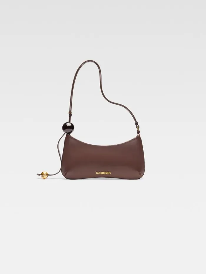 JACQUEMUS The Bisou Perle Medium Brown Women Shoulder Bags