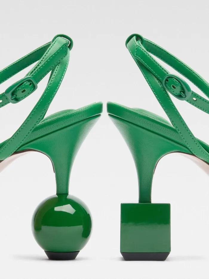 JACQUEMUS The Bisou Sandals Green Women Shoes JACQUEMUS The Bisou Sandals Green Women Shoes