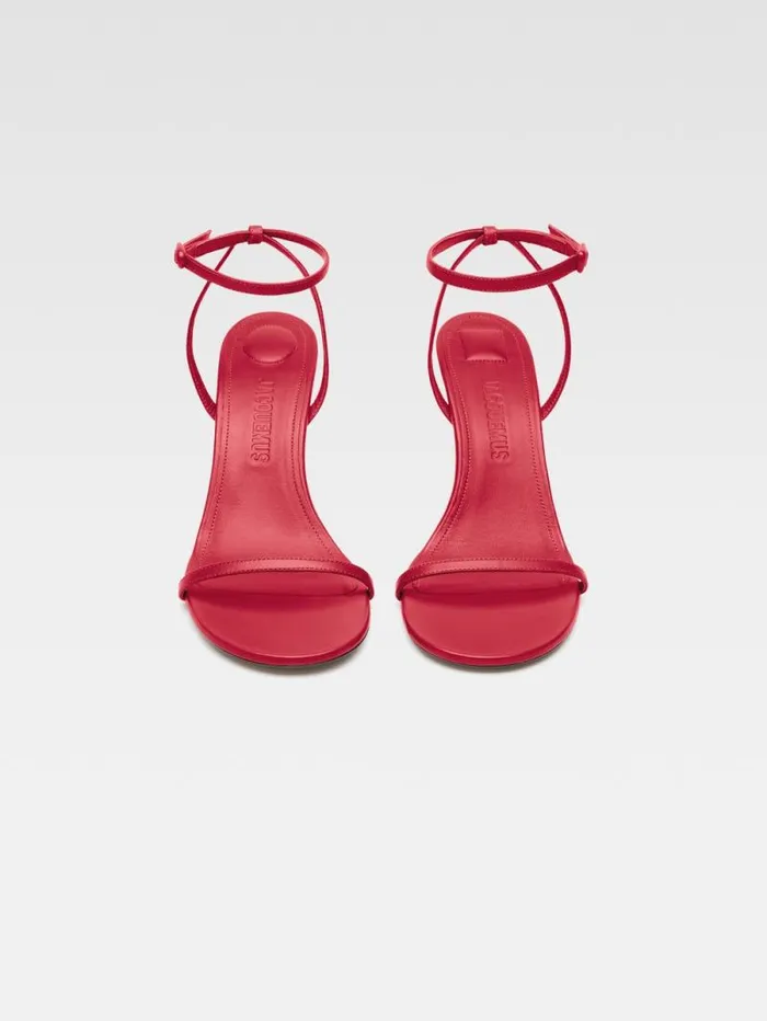 JACQUEMUS The Bisou Sandals Red Women Shoes JACQUEMUS The Bisou Sandals Red Women Shoes