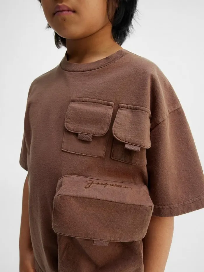 JACQUEMUS The Bolso Kids039 Tshirt Dark Brown WomenMen Tops JACQUEMUS The Bolso Kids039 Tshirt Dark Brown WomenMen Tops