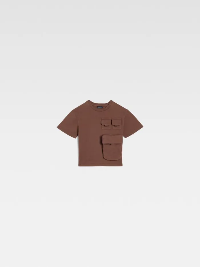 JACQUEMUS The Bolso Kids039 Tshirt Dark Brown WomenMen Tops JACQUEMUS The Bolso Kids039 Tshirt Dark Brown WomenMen Tops