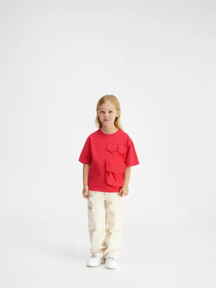 JACQUEMUS The Bolso Kids039 Tshirt Red WomenMen Tops