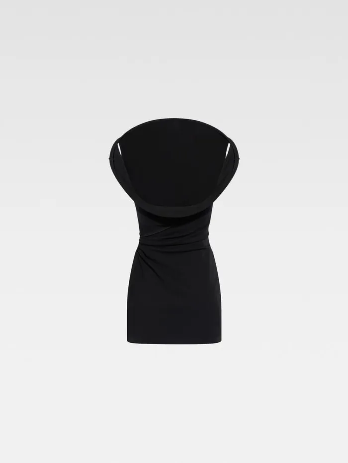 JACQUEMUS The Bordo Mini Dress Black Women Dresses and Skirts JACQUEMUS The Bordo Mini Dress Black Women Dresses and Skirts