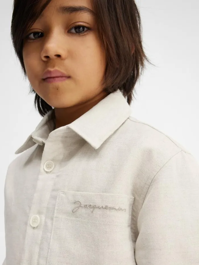 JACQUEMUS The Boulanger Kids039 Shirt Light Beige WomenMen Tops JACQUEMUS The Boulanger Kids039 Shirt Light Beige WomenMen Tops