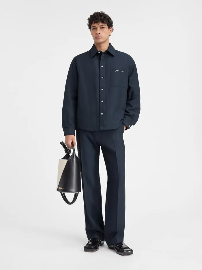JACQUEMUS The Boulanger Shirt Dark Navy Men Shirts