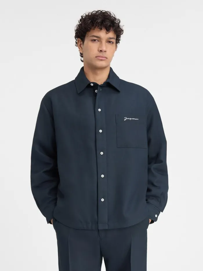 JACQUEMUS The Boulanger Shirt Dark Navy Men Shirts JACQUEMUS The Boulanger Shirt Dark Navy Men Shirts