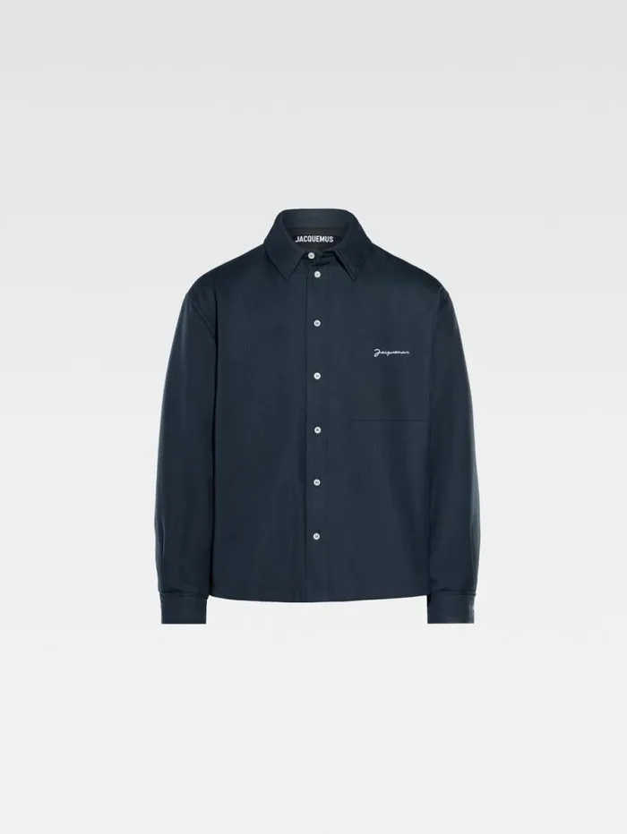 JACQUEMUS The Boulanger Shirt Dark Navy Men Shirts JACQUEMUS The Boulanger Shirt Dark Navy Men Shirts