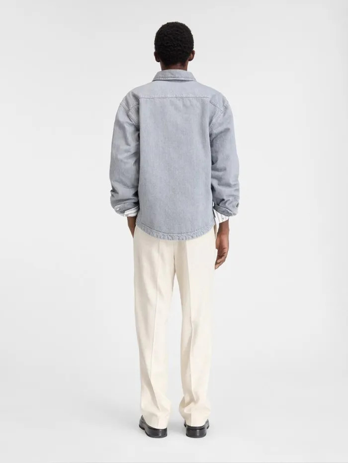 JACQUEMUS The Boulanger Shirt Grey Offwhite Men Shirts JACQUEMUS The Boulanger Shirt Grey Offwhite Men Shirts